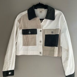 Colorblock Corduroy Jacket